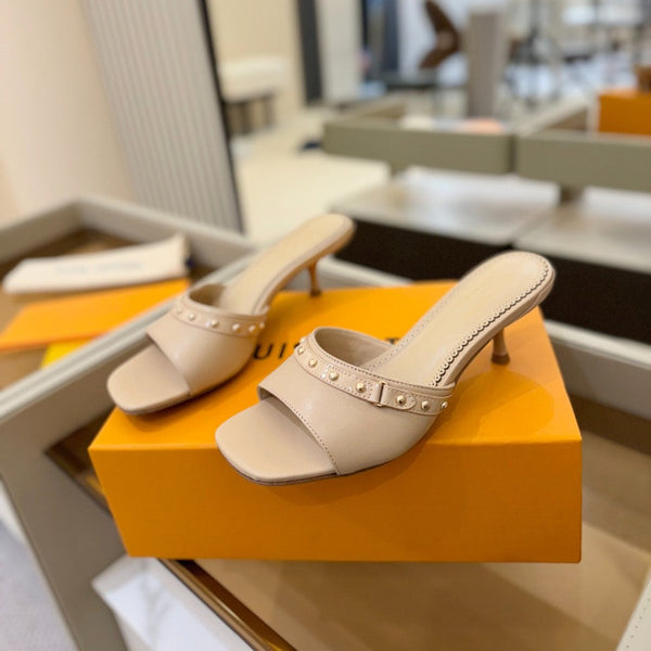 LV x TM 6AM Mule 4cm Beige Pelle di pecora 241217