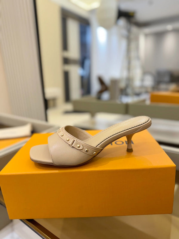 LV x TM 6AM Mule 4cm Beige Pelle di pecora 241217