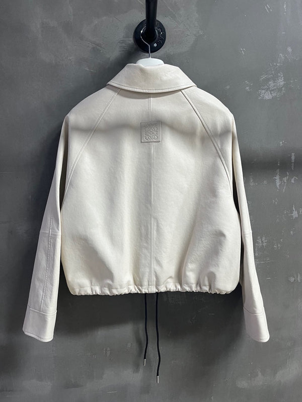 Loewe 2025 Leather Jacket White Sheepskin