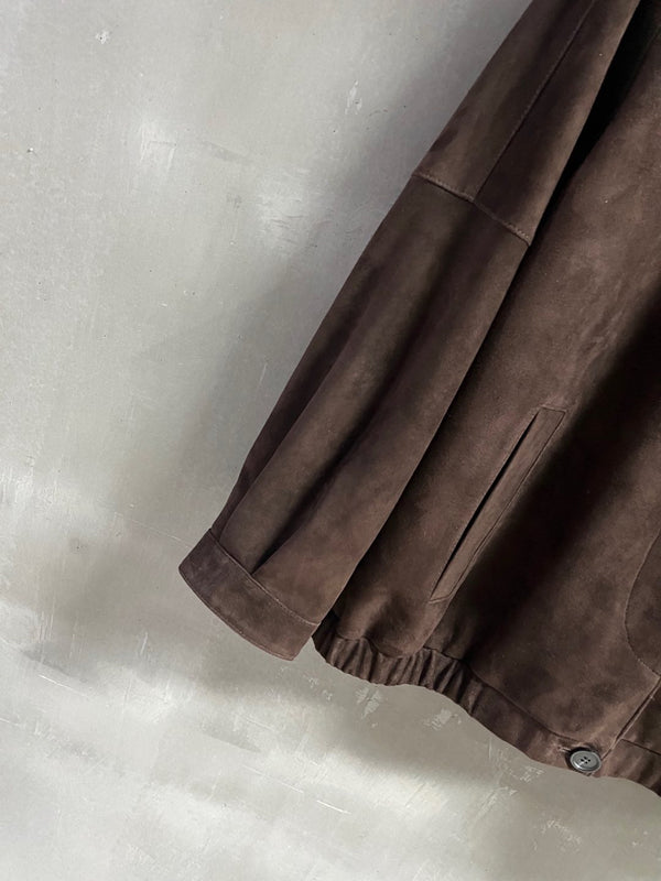 Giacca Miu Miu 2025 in pelle scamosciata di pecora marrone