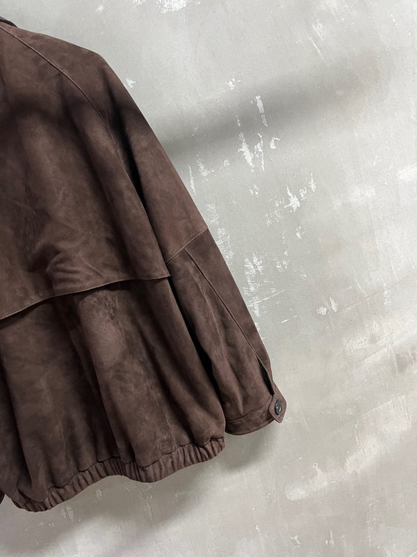 Giacca Miu Miu 2025 in pelle scamosciata di pecora marrone