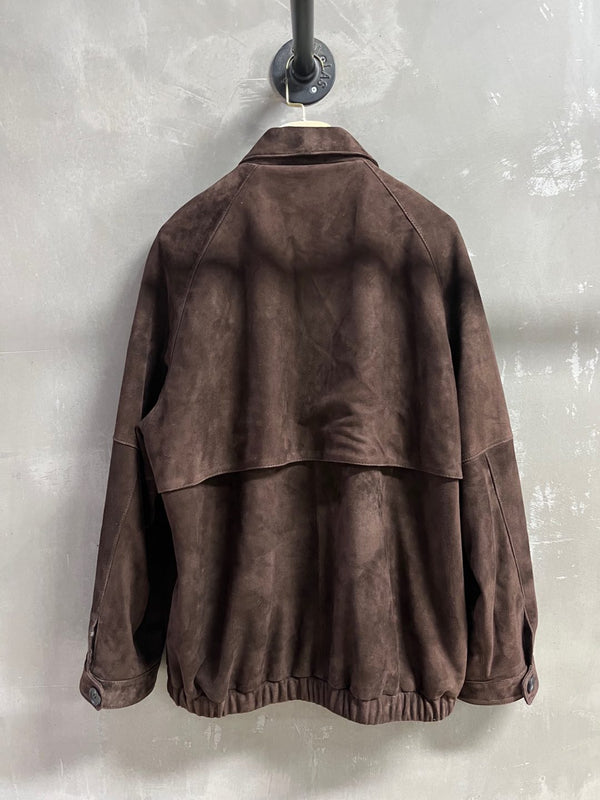 Giacca Miu Miu 2025 in pelle scamosciata di pecora marrone