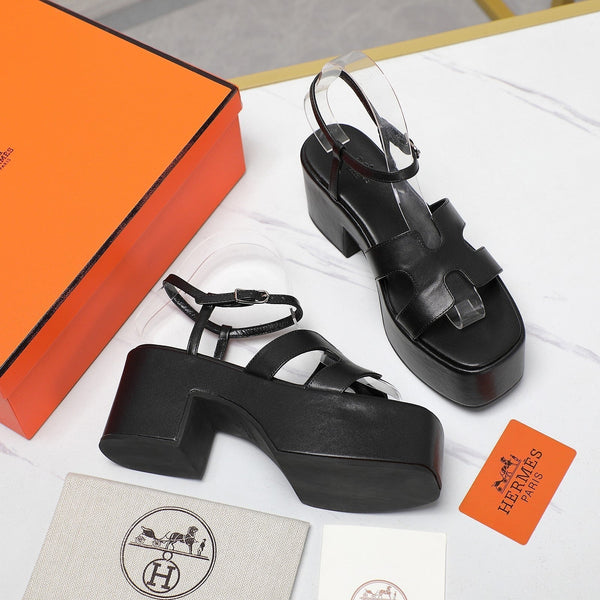 HM Jam 70 sandal In Black Calfskin 120305