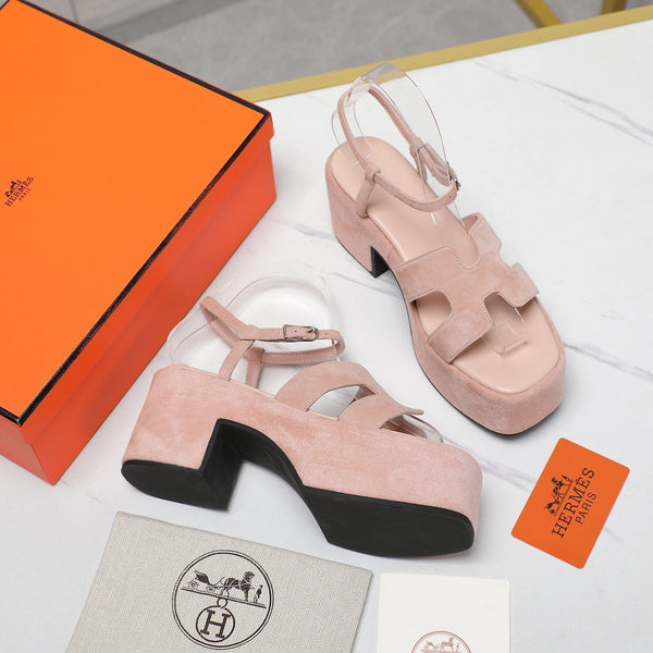 HM Jam 70 sandal In Light Pink Calfskin 120307