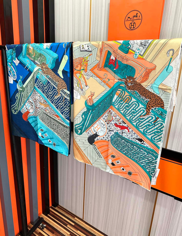 Mystere Au 24 Scarf 90 CM In Colorful Silk  293140