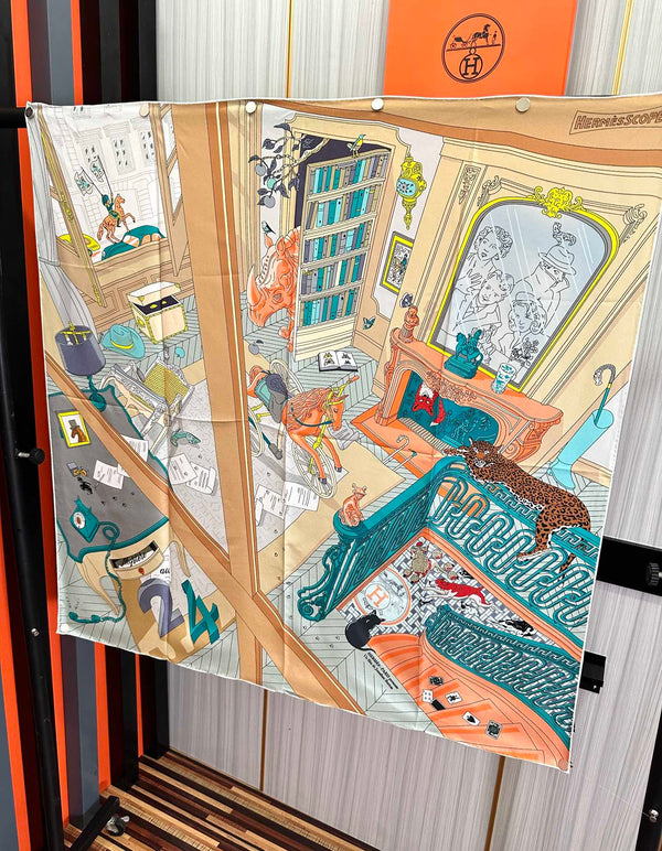 Mystere Au 24 Scarf 90 CM In Colorful Silk  293140