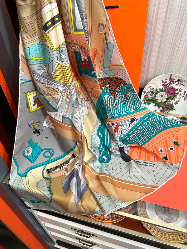 Mystere Au 24 Scarf 90 CM In Colorful Silk  293140