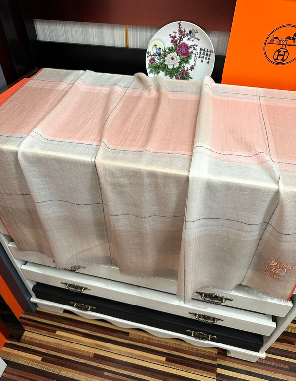 Scarf 90 Cm Beige Mix White Caro Cashmere