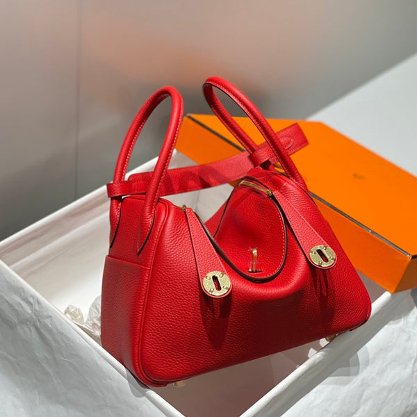 HM LINDY 26 BAG RED TAURILLON CLEMENCE LEATHER