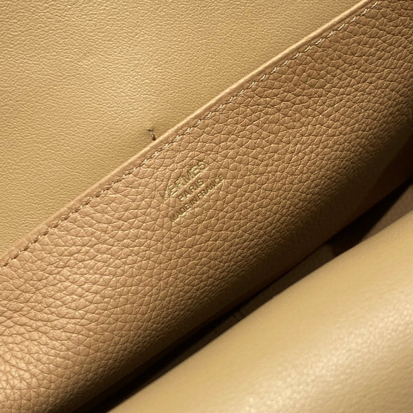 BORSA HALZAN 25 CON MANICO IN PELLE DI VITELLO MARTELLATA MARRONE TORTILLA