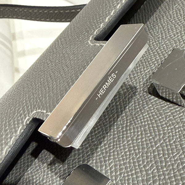 HM Constance Elan 24 Grey Epsom Silver Hardware 237334