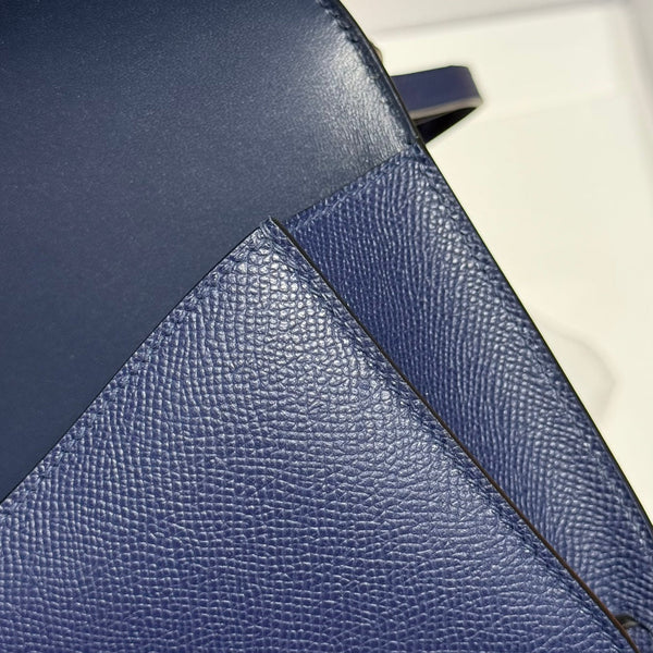 HM Constance Elan 24 Midnight Blue Epsom Silver Hardware 237341