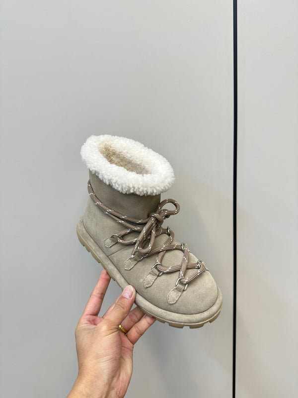 Miu Ankle Boots Khaki Suede