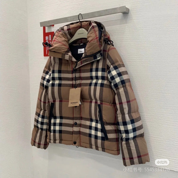 Bur 25 Down Jackets Brown Cotton 291393