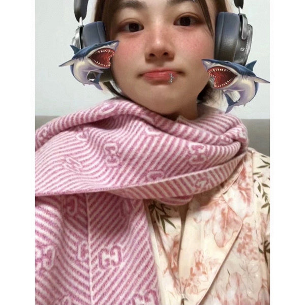 SCIARPA 180 CM IN LANA ROSA CHIARO 405524