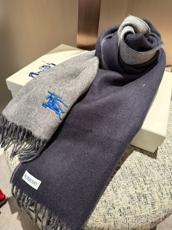 SCIARPA REVERSIBILE 180 CM IN CASHMERE GRIGIO 407414