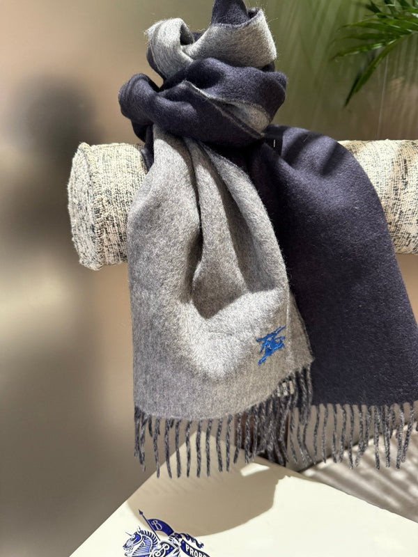 SCIARPA REVERSIBILE 180 CM IN CASHMERE GRIGIO 407414