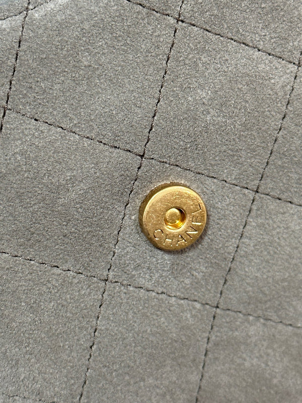 CC 25C Borsa Hobo 30cm Pelle Scamosciata Grigio Caldo 243557