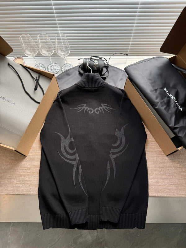 Balenciaga 25 Turtleneck Sweater Black Wool 0018