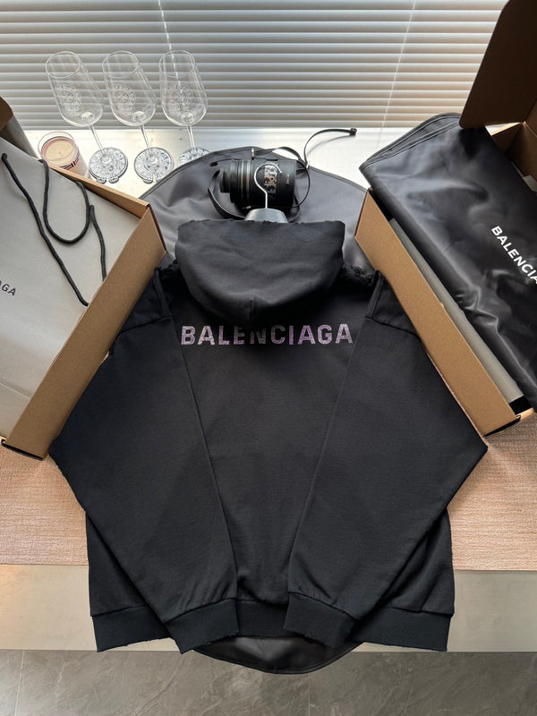 Balenciaga 25 Hoodie Black Cotton 0025