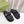 GG  Rubber Sole Logo Sandals Black Caro