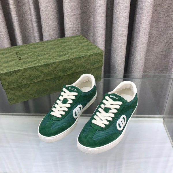 GG INTERLOCKING G SNEAKER GREEN FOREST SUEDE