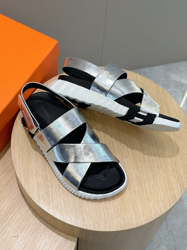 HM ELECTRIC SANDAL SILVER CALFSKIN