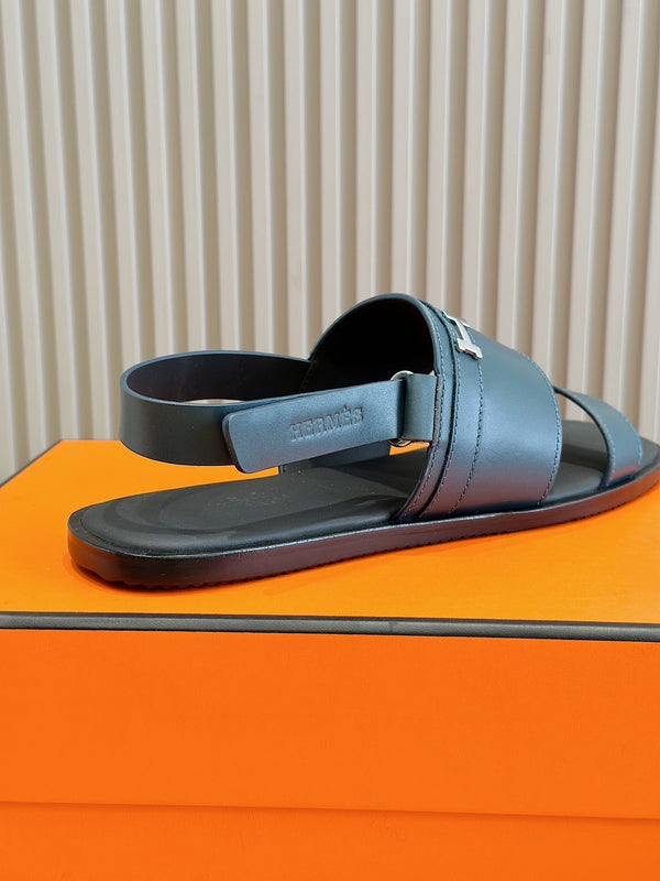 SANDALO BASSO HM HENRIO IN PELLE DI VITELLO EGEO