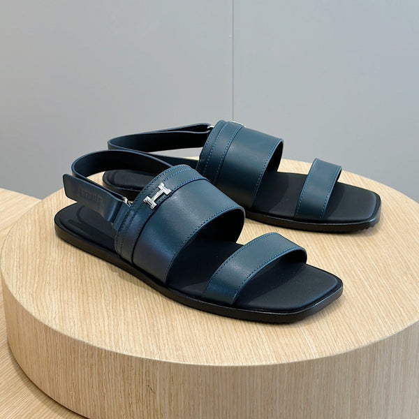 SANDALO BASSO HM HENRIO IN PELLE DI VITELLO EGEO