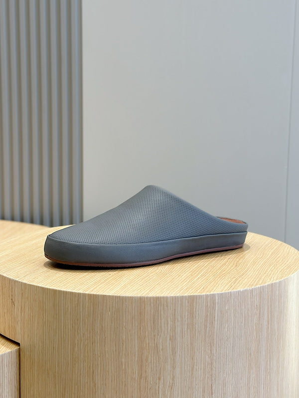 LP TOMORI SABOT MULES ANCHOR MESH CALFSKIN