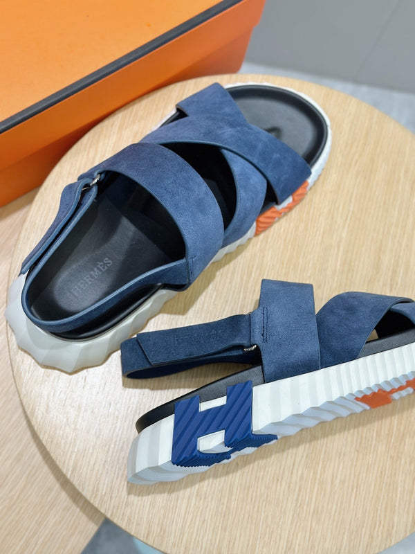 SANDALO HM ELECTRIC AEGEAN IN CAMOSCIO E VITELLO