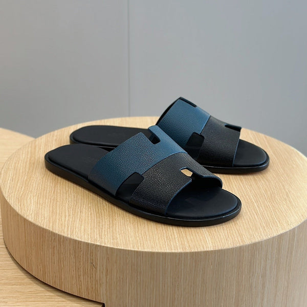 HM IZMIR SANDAL DENIM AND NAVY CALFSKIN