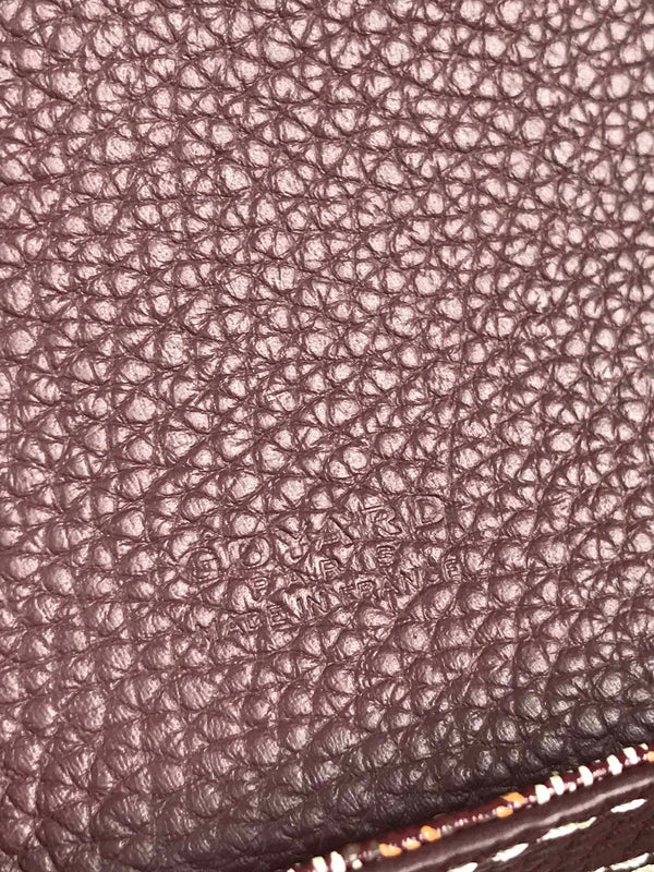 GRAND BLEU 16 IN TELA GOYARDINE ROSSO VINO E PELLE DI AGNELLO