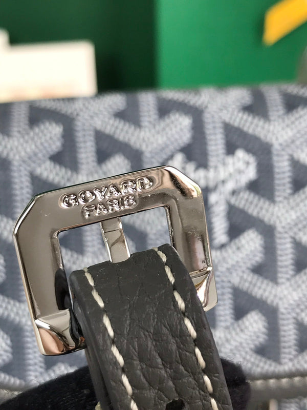 GRAND BLEU 16 IN GRAY GOYARDINE CANVAS AND LAMBSKIN