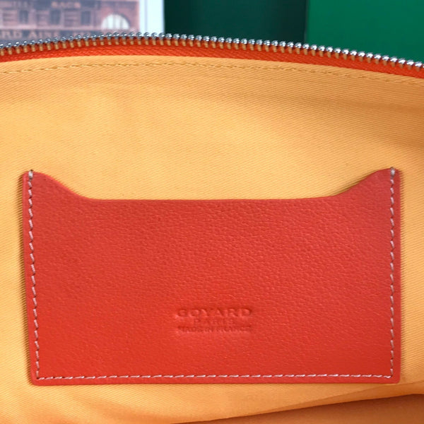 SÉNAT MGM POUCH 40 IN RED ORANGE GOYARDINE CANVAS