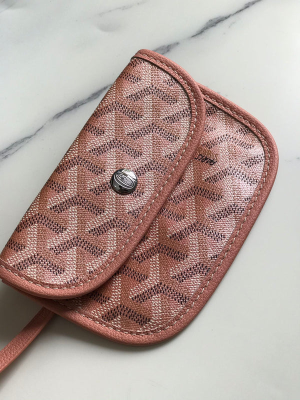 ANJOU MINI BAG 20 IN MANHATTAN PINK  CALFSKIN AND GOYARDINE CANVAS