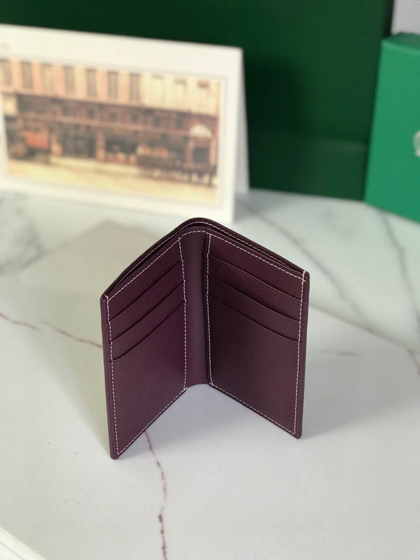 Goyard Saint-Pierre Card Wallet 11cm Burgundy Canvas