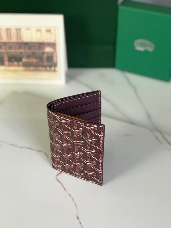 Goyard Saint-Pierre Card Wallet 11cm Burgundy Canvas