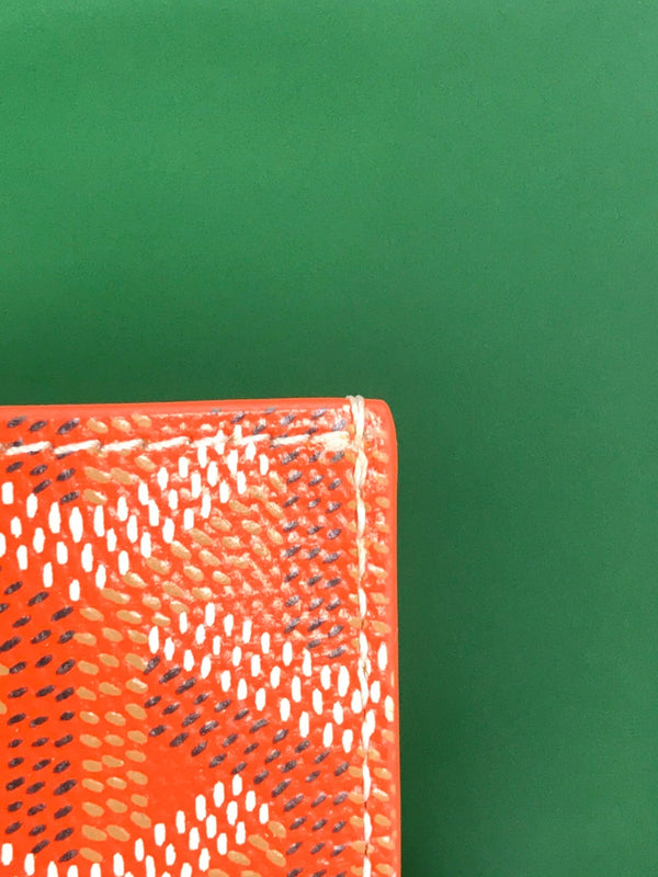 Goyard Saint-Pierre Card Wallet 11cm Orange Canvas