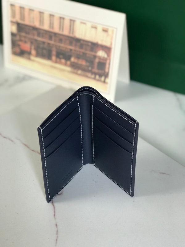 Goyard Saint-Pierre Card Wallet 11cm Navy Blue Canvas