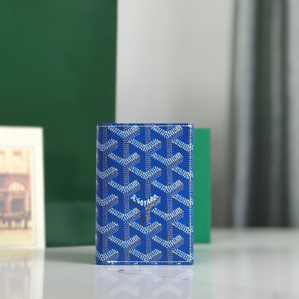 Goyard Saint-Pierre Card Wallet 11cm Sky Blue Canvas