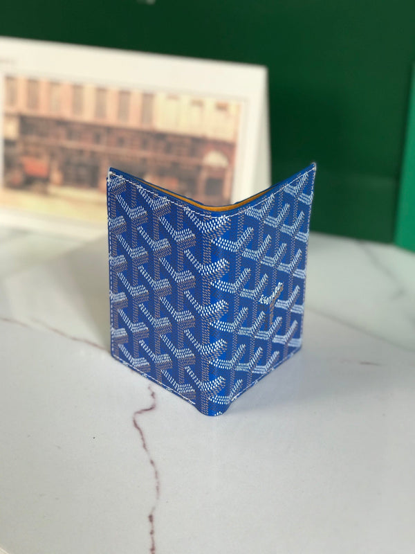 Goyard Saint-Pierre Card Wallet 11cm Sky Blue Canvas