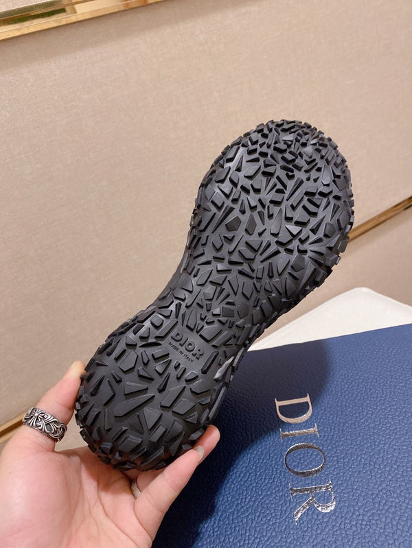 CD B28 HIGH SHOES BLACK AND BEIGE JACQUARD