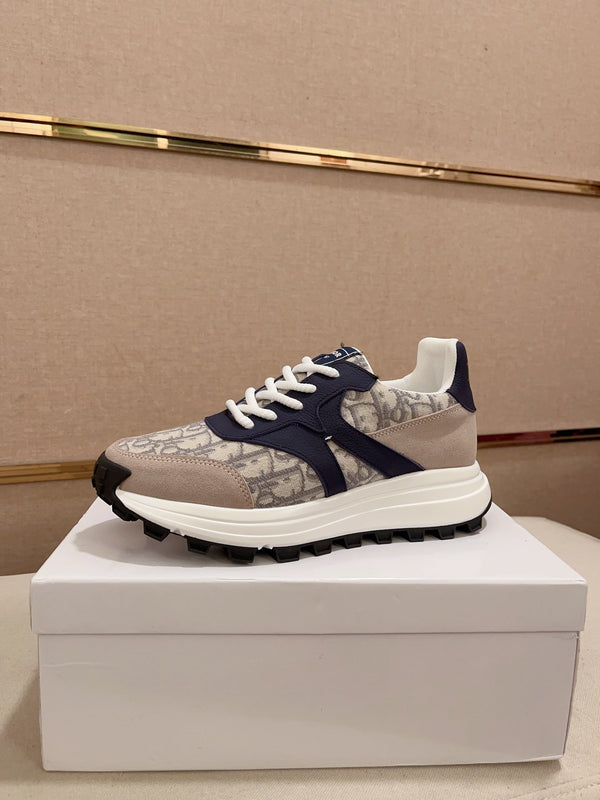 CD CROSS SNEAKER TAN AND BEIGE SUEDE