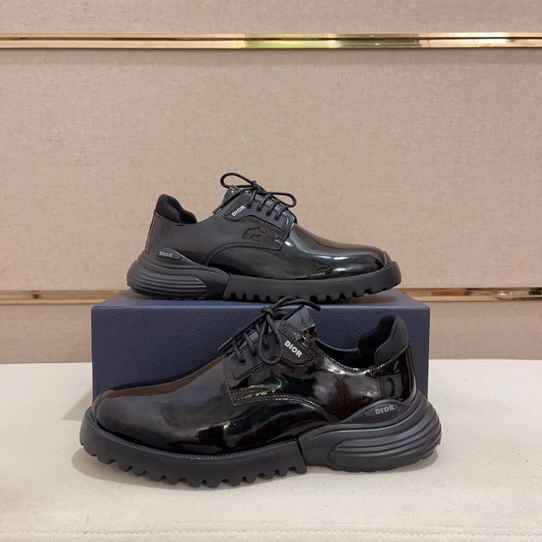 CD COMBAT BASIC SHOE BLACK POLISHED CALFSKIN