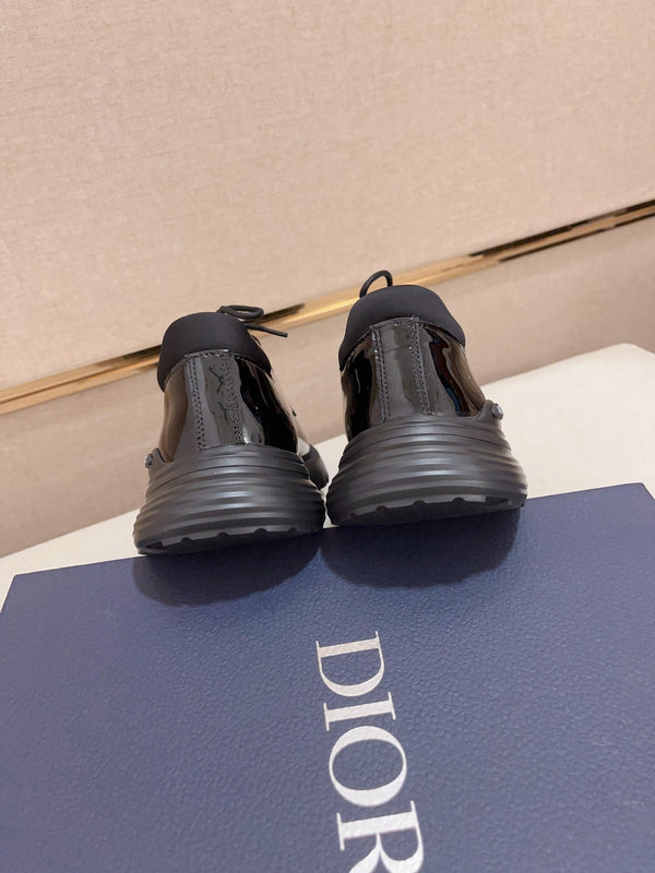 CD COMBAT BASIC SHOE BLACK POLISHED CALFSKIN