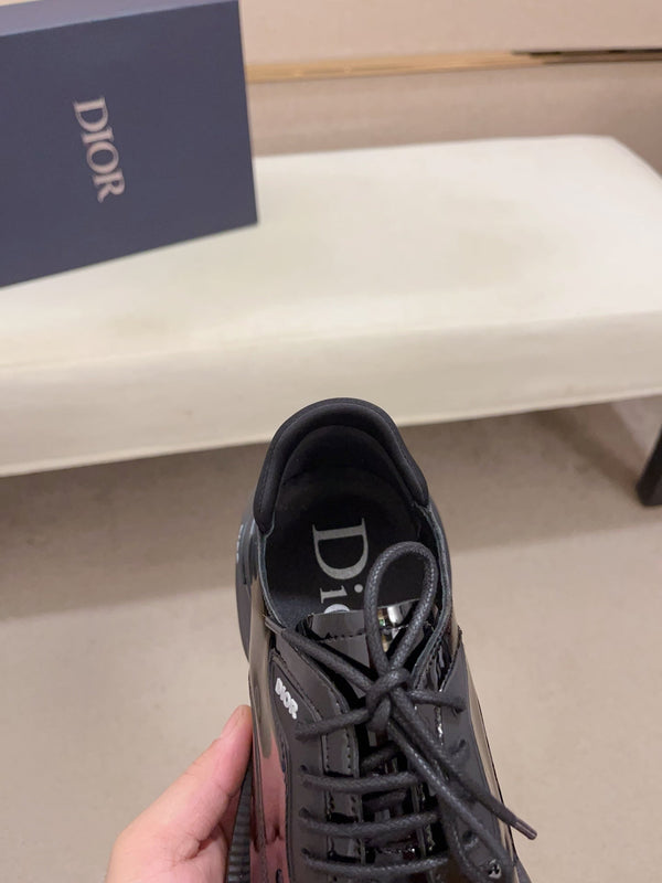 CD COMBAT BASIC SHOE BLACK POLISHED CALFSKIN