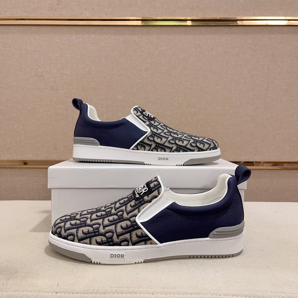CD SOLAR SLIP-ON NAVY AND BEIGE JACQUARD
