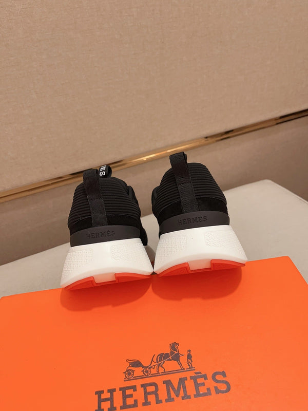 HM HUGO SNEAKER BLACK-WHITE WEAVE AND SUEDE