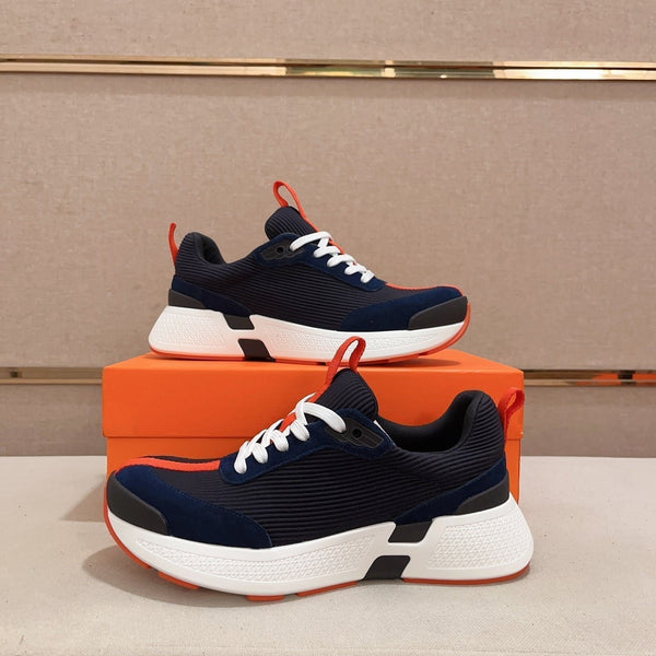 HM HUGO SNEAKER NAVY WEAVE AND SUEDE